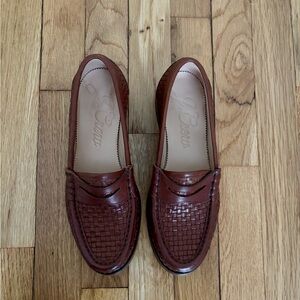 Jcrew Women’s Woven Leather Loafers